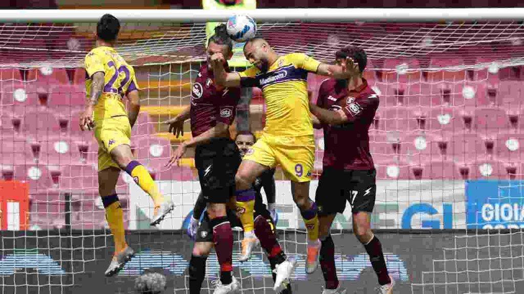 Cabral in azione in Salernitana-Fiorentina