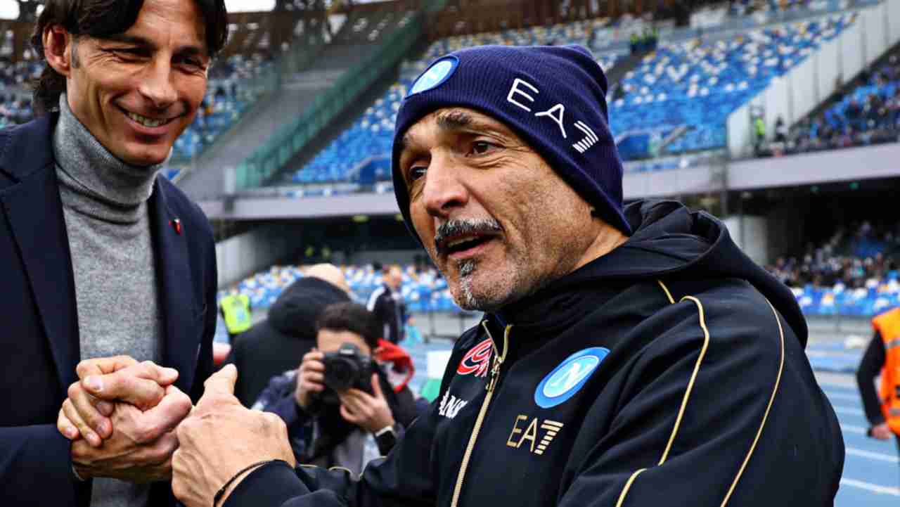 Scambio di saluti tra Spalletti e Cioffi