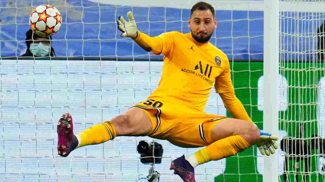 Donnarumma nella sconfitta del PSG in Champions League