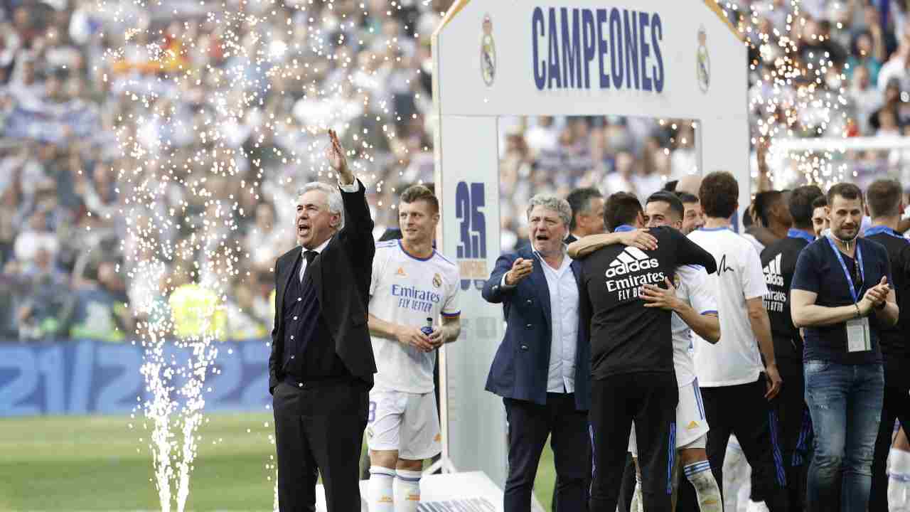 Real Madrid e Ancelotti campioni nella Liga spagnola