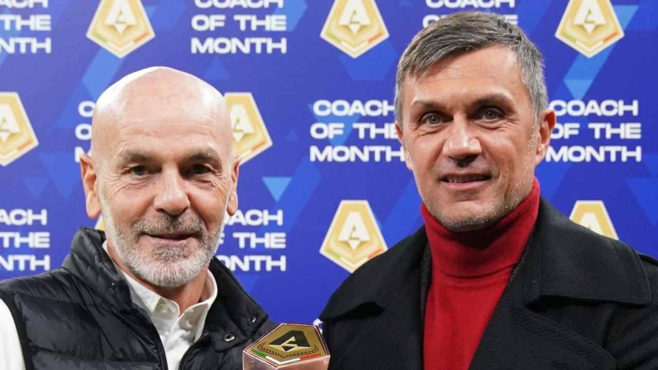 Pioli e Maldini sorridono