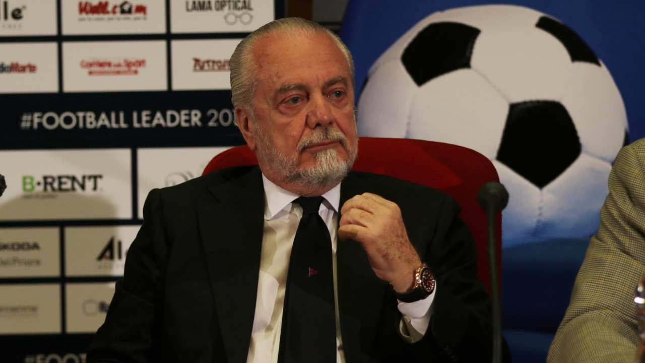 De Laurentiis in conferenza Napoli