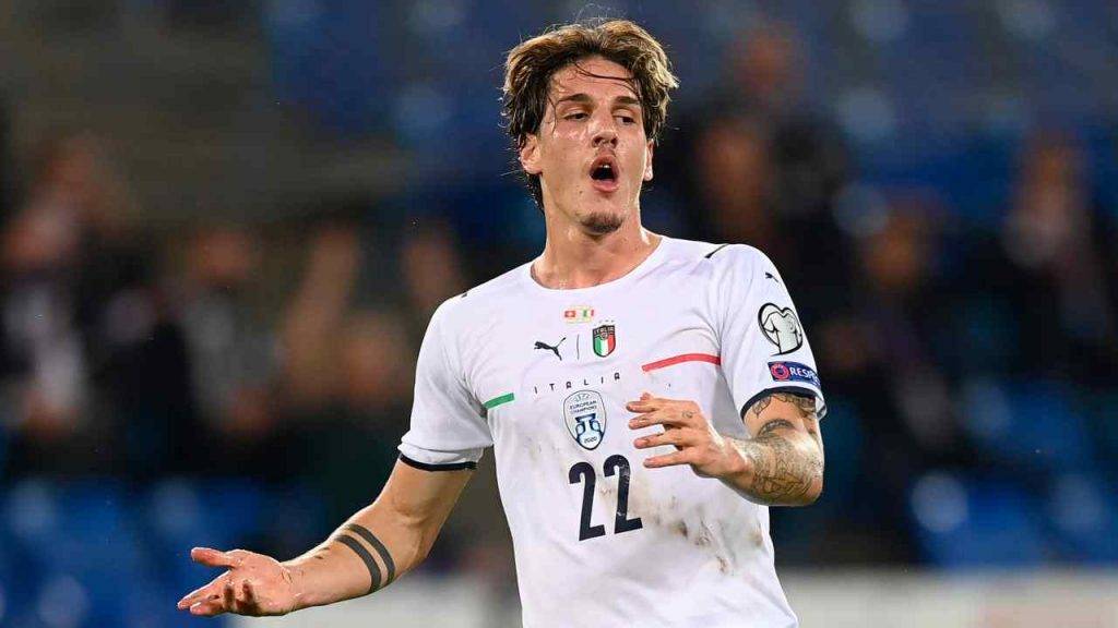 Zaniolo con la maglia dell'Italia