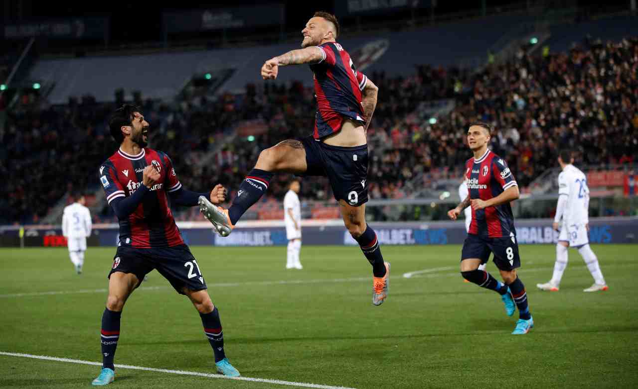 Bologna-Sampdoria, Arnautovic esulta