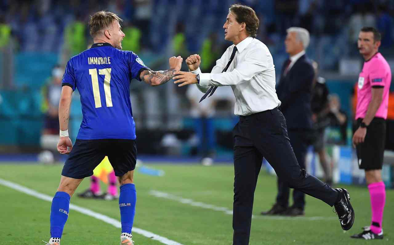 Italia, Immobile e Mancini esultano