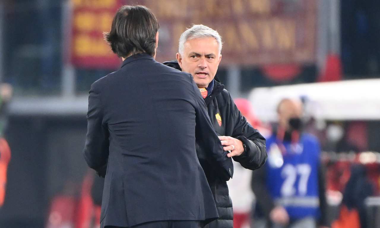 Inter-Roma, Inzaghi e Mourinho si salutano
