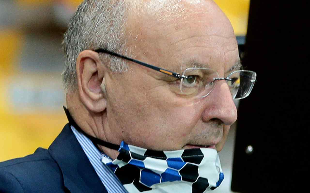 Inter, Marotta con la mascherina