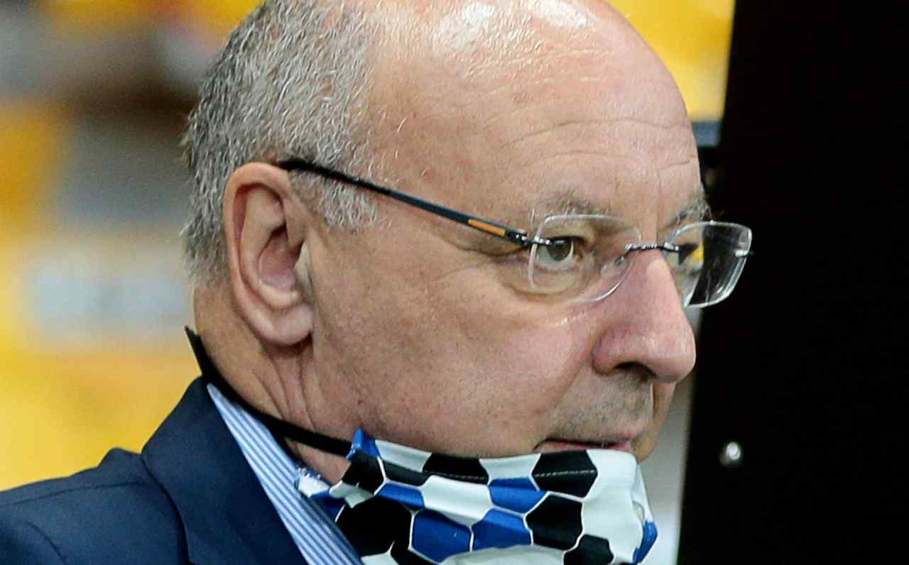 Inter, Marotta con la mascherina