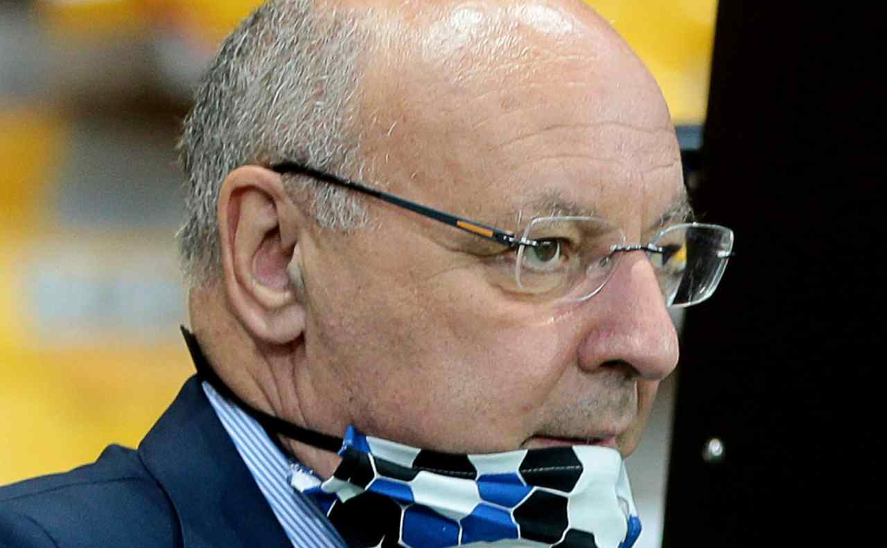 Inter, Marotta con la mascherina