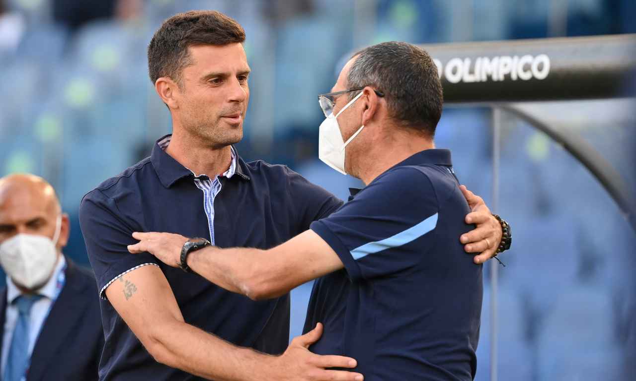 Spezia-Lazio, Sarri e Thiago Motta si salutano