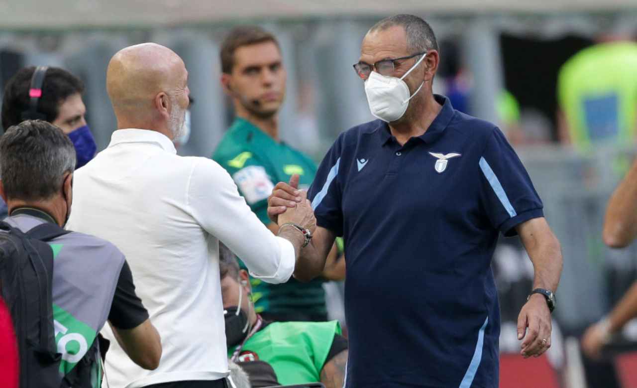 Lazio-Milan, Sarri e Pioli si salutano