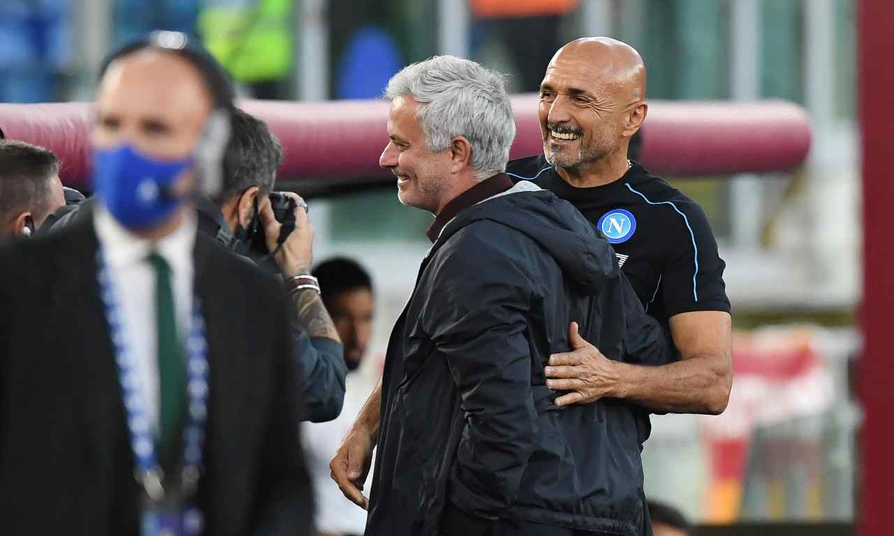 Napoli-Roma, Spalletti e Mourinho si salutano