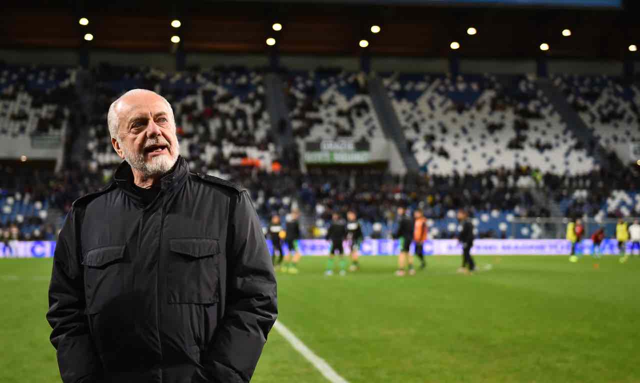 De Laurentiis al seguito del Napoli