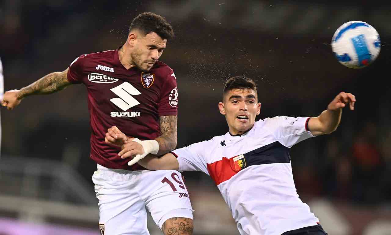 Vasquez in campo in Torino-Genoa