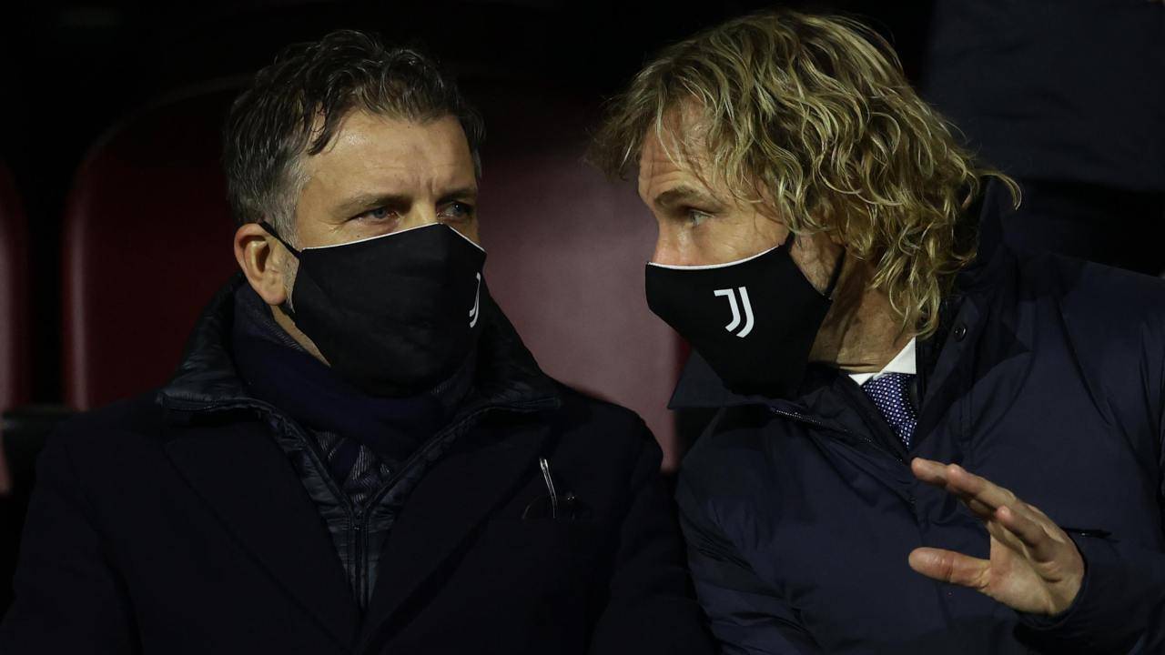 Federico Cherubini e Pavel Nedved in tribuna