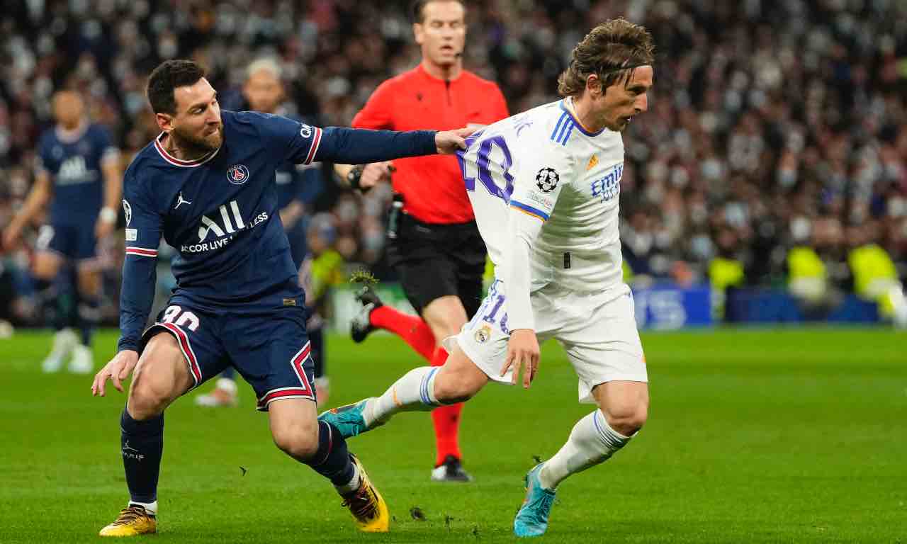 Messi e Modric in Real Madrid-PSG