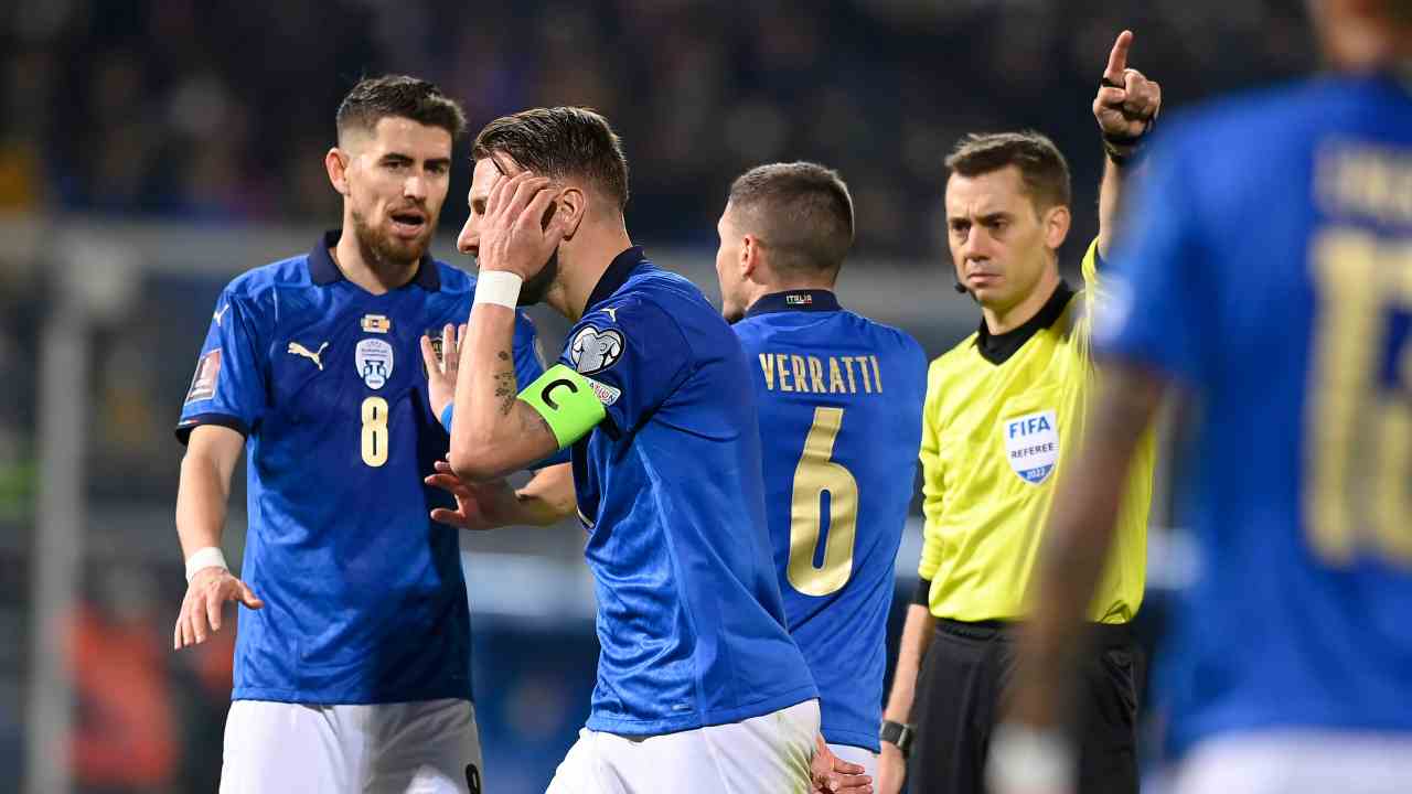 Giocatori Italia in campo