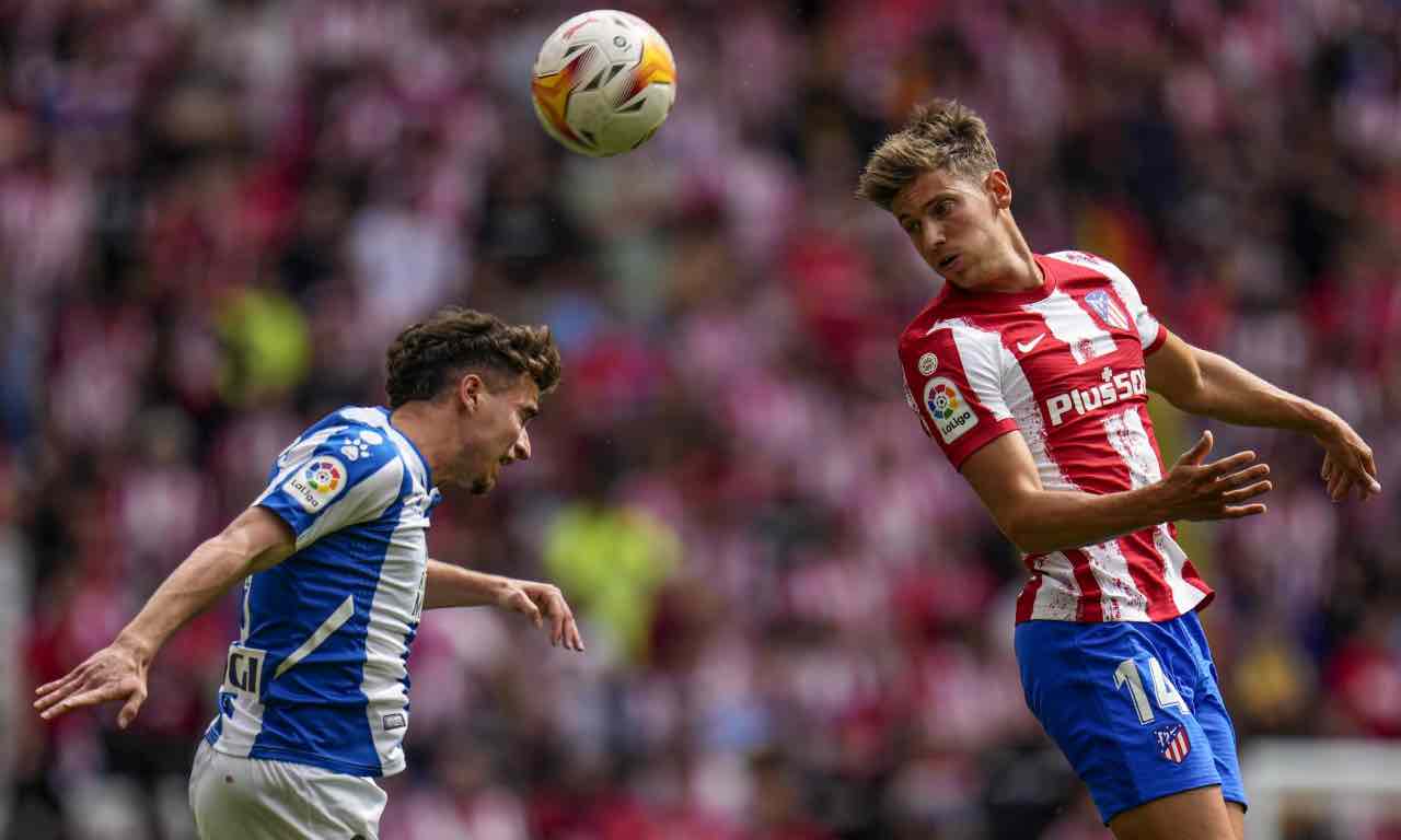 Llorente in azione con l'Atletico Madrid 