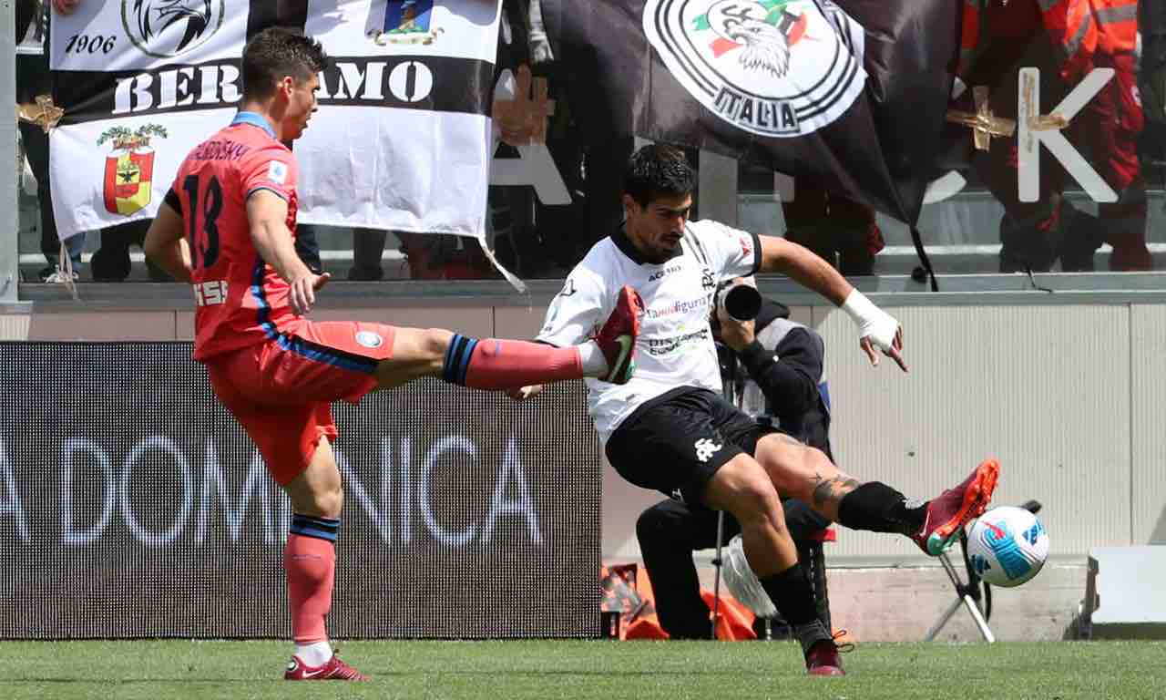 Azione di gioco di Spezia-Atalanta