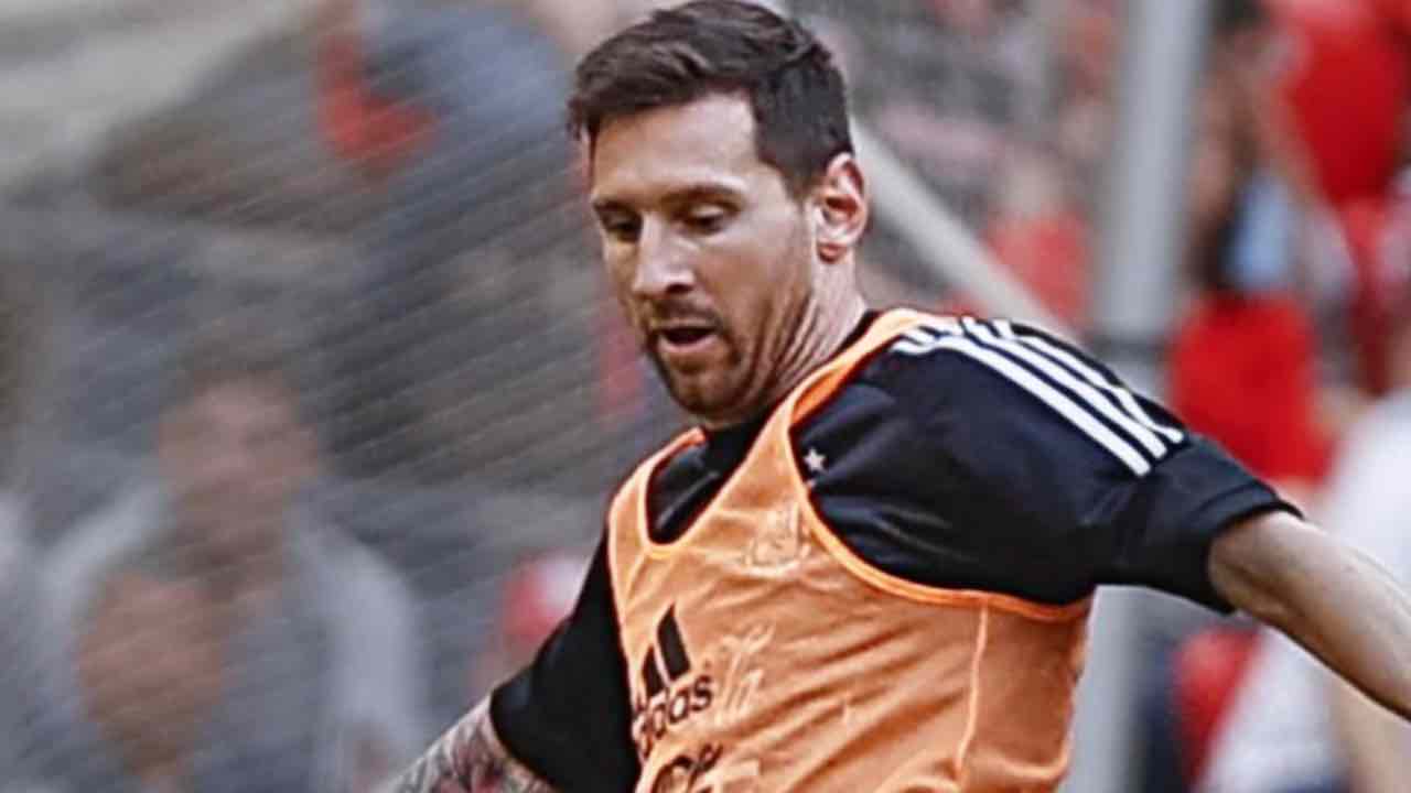 Messi in allenamento