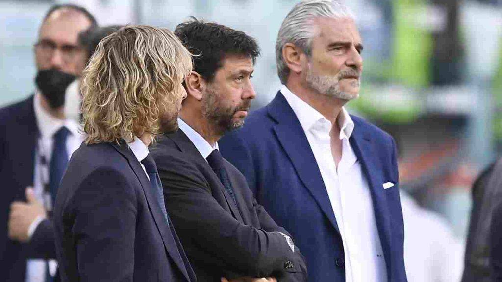 Maurizio Arrivabene con la dirigenza della Juventus