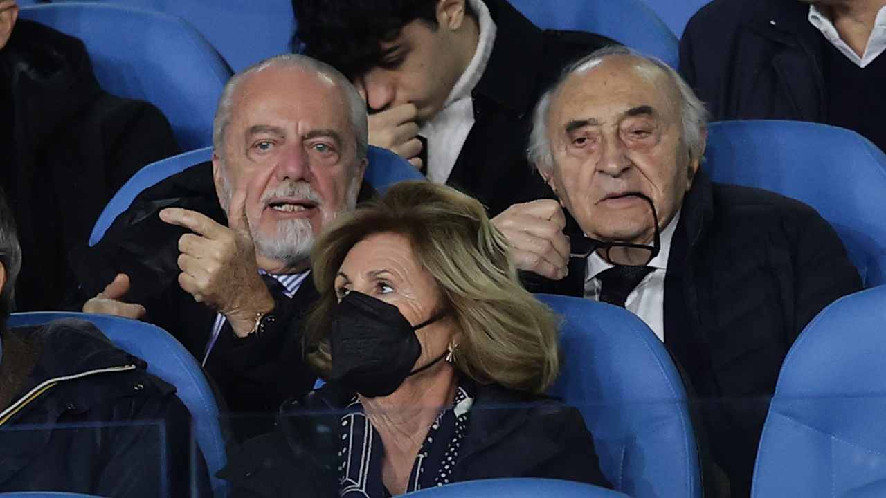 De Laurentiis e Ferlaino in tribuna