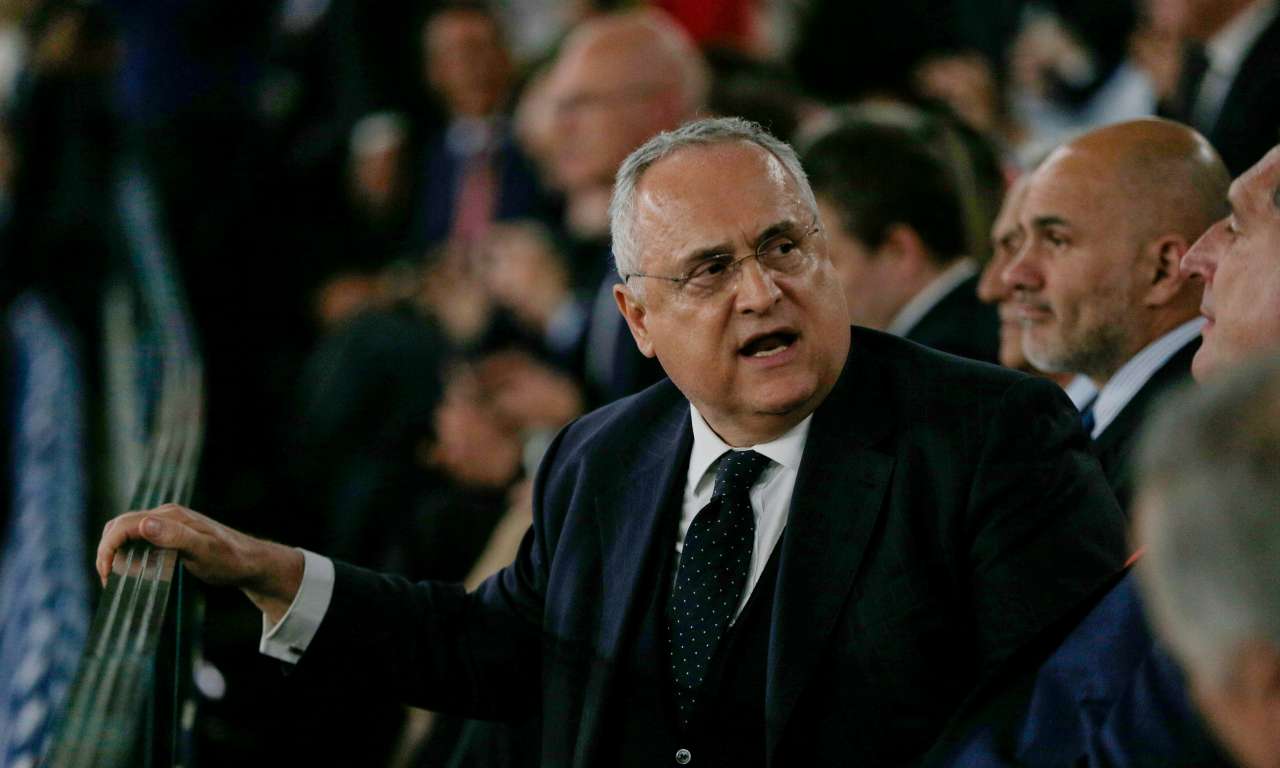 Lotito all'Olimpico 