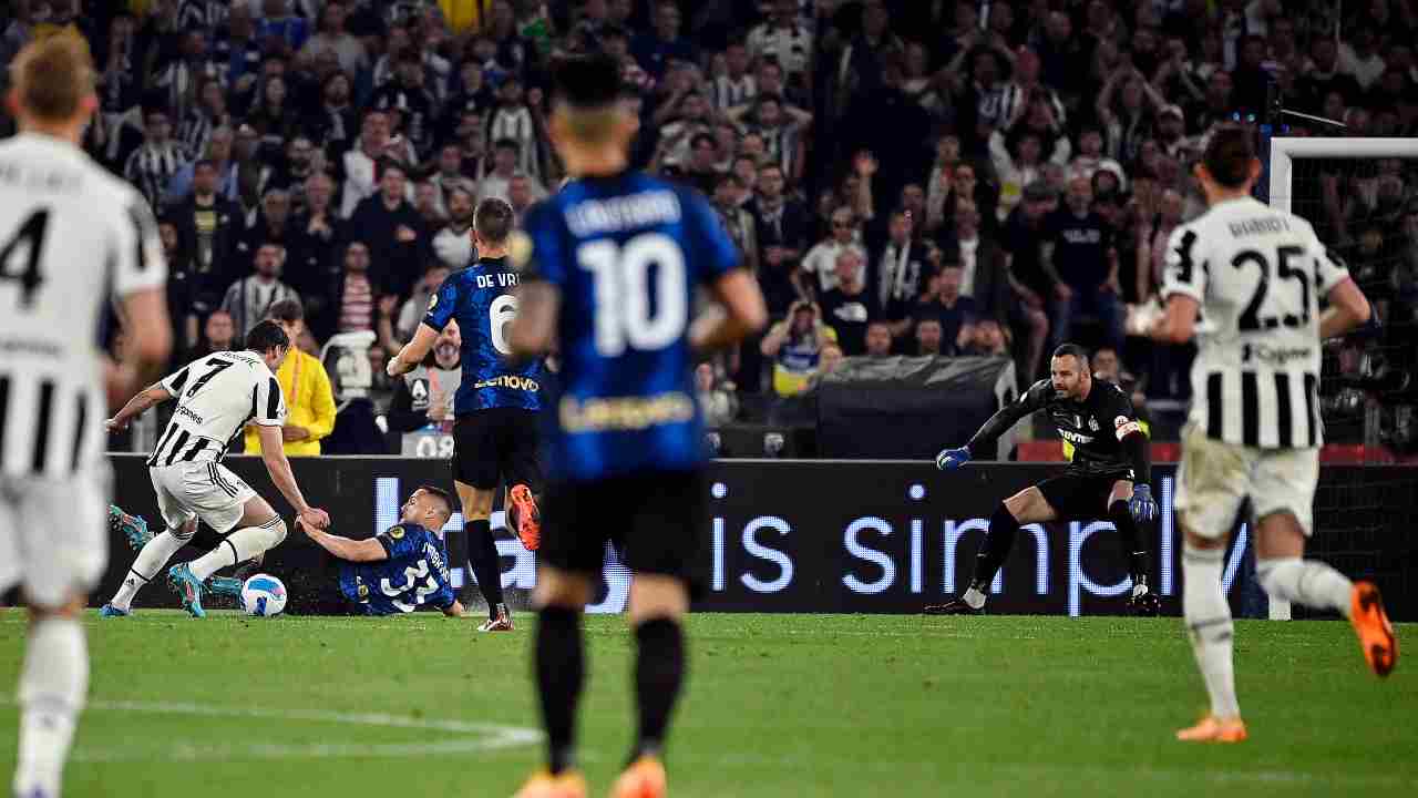 Juventus-Inter giocatori in campo