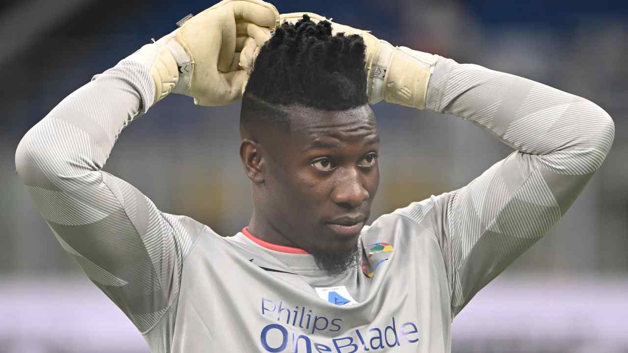 Onana con le mani dietro la testa Inter