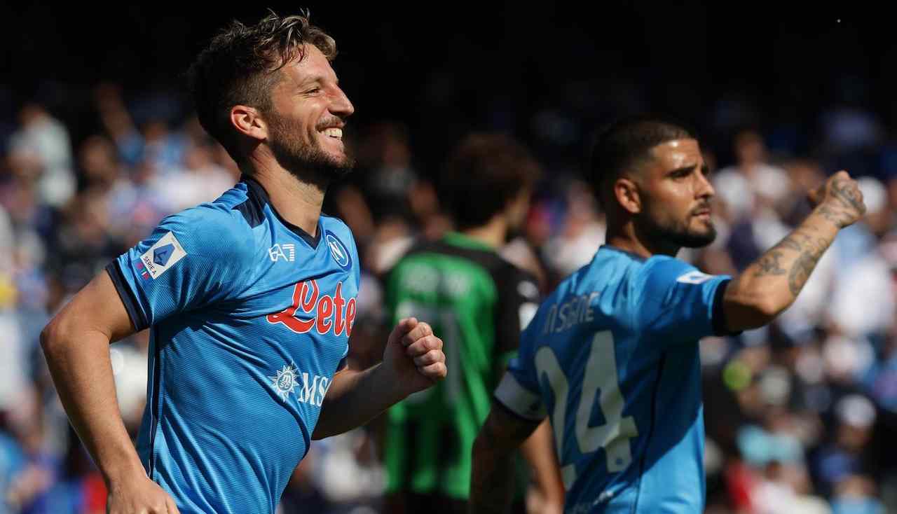 Mertens festeggia il gol