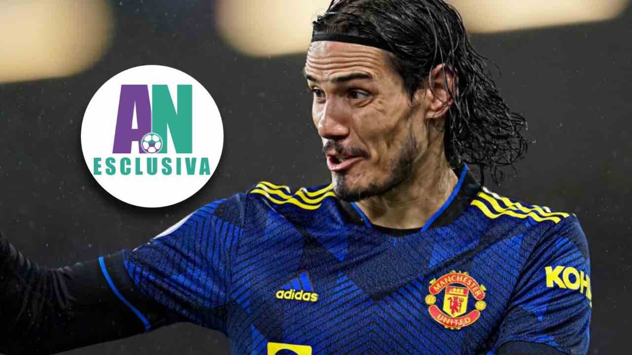 Edinson Cavani col Manchester United