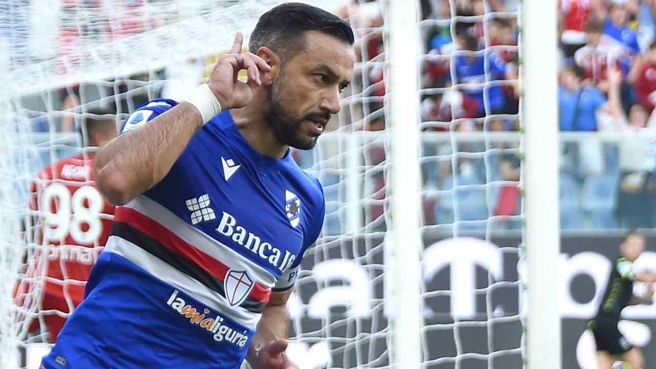 Fabio Quagliarella esulta