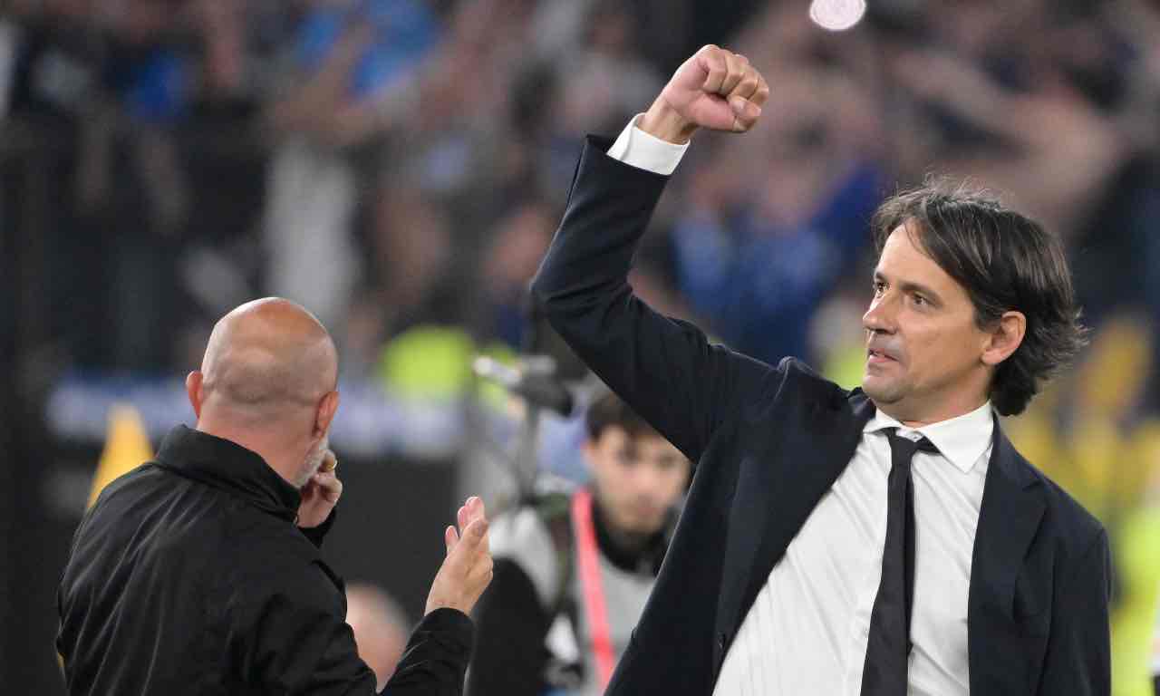 Inzaghi festeggia dopo la vittoria dell'Inter