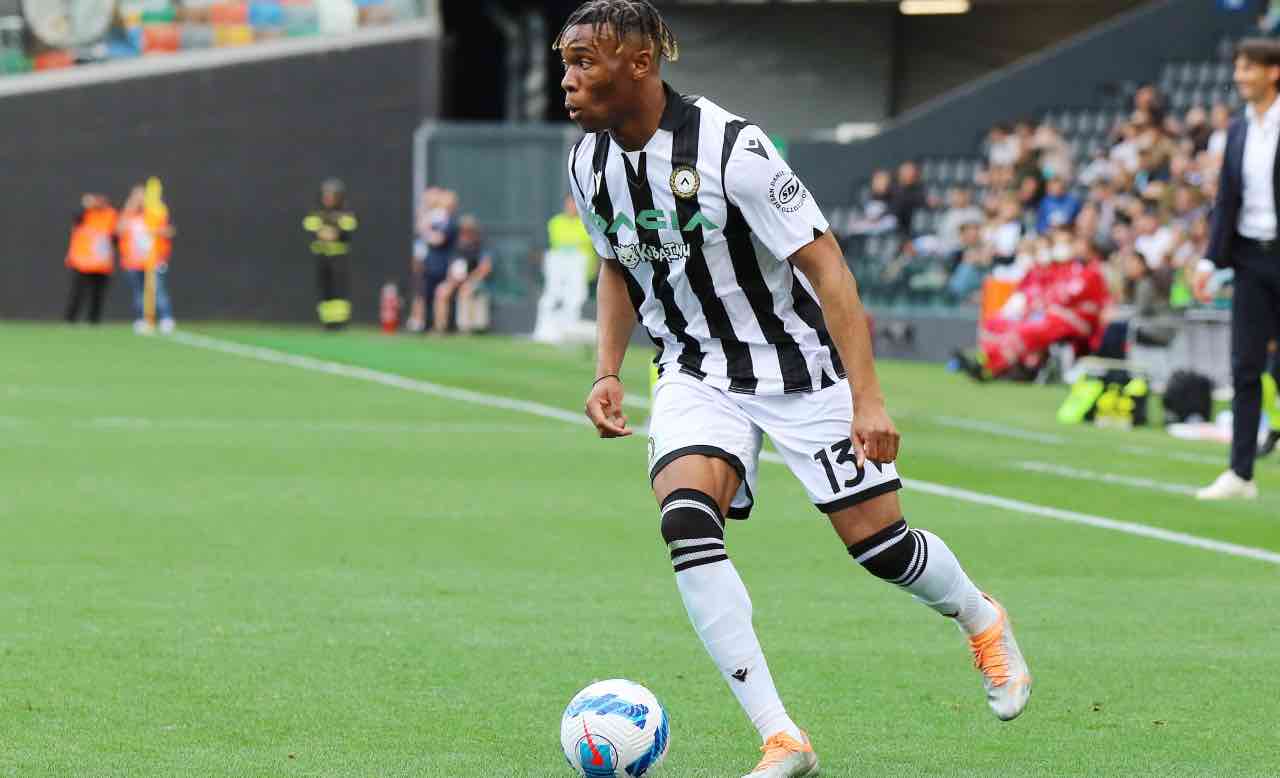 Udogie in campo con l'Udinese