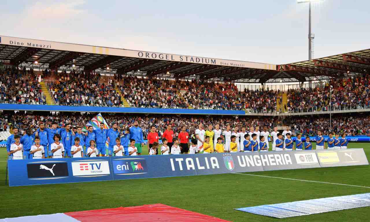 L'Italia in campo contro l'Ungheria