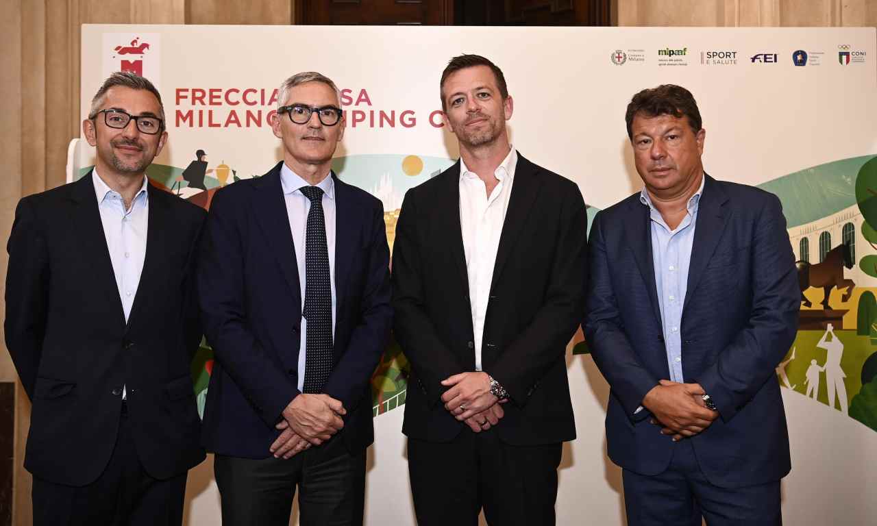 Alessandro Antonello nel corso della presentazione della Milano Jumping Cup 2022