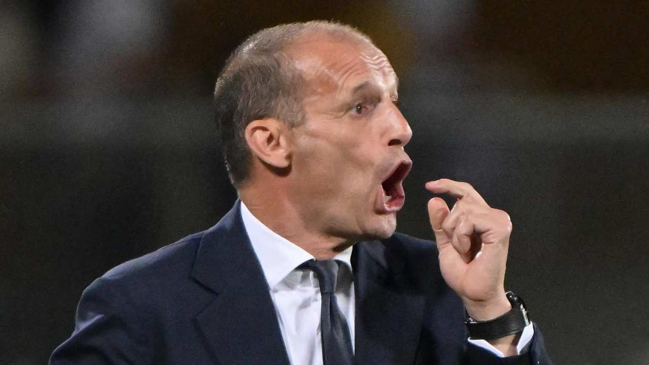 Allegri urla a bordocampo Juventus