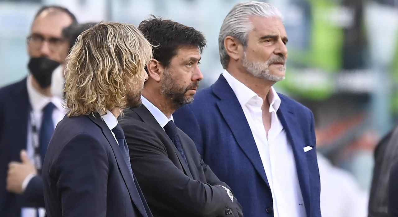 Andrea Agnelli Pavel Nedved Maurizio Arrivabene calciomercato Juventus