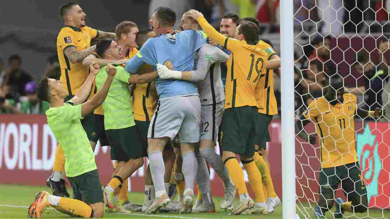 Australia festeggia dopo la qualificazione
