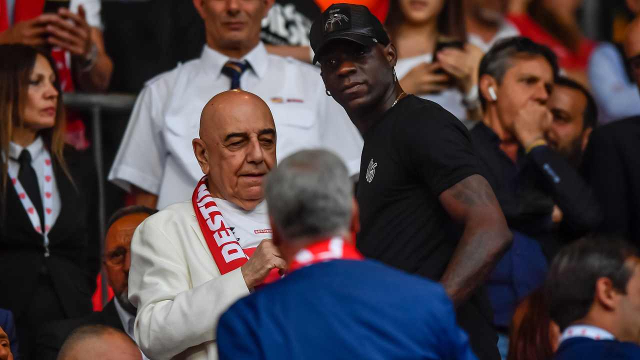 Galliani e Balotelli in tribuna