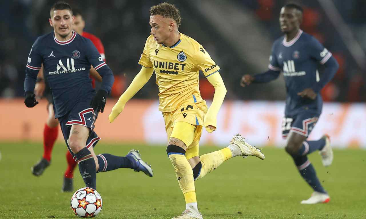 Noa Lang contro il PSG 