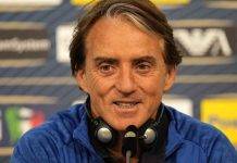 Mancini sorride felice in conferenza Italia