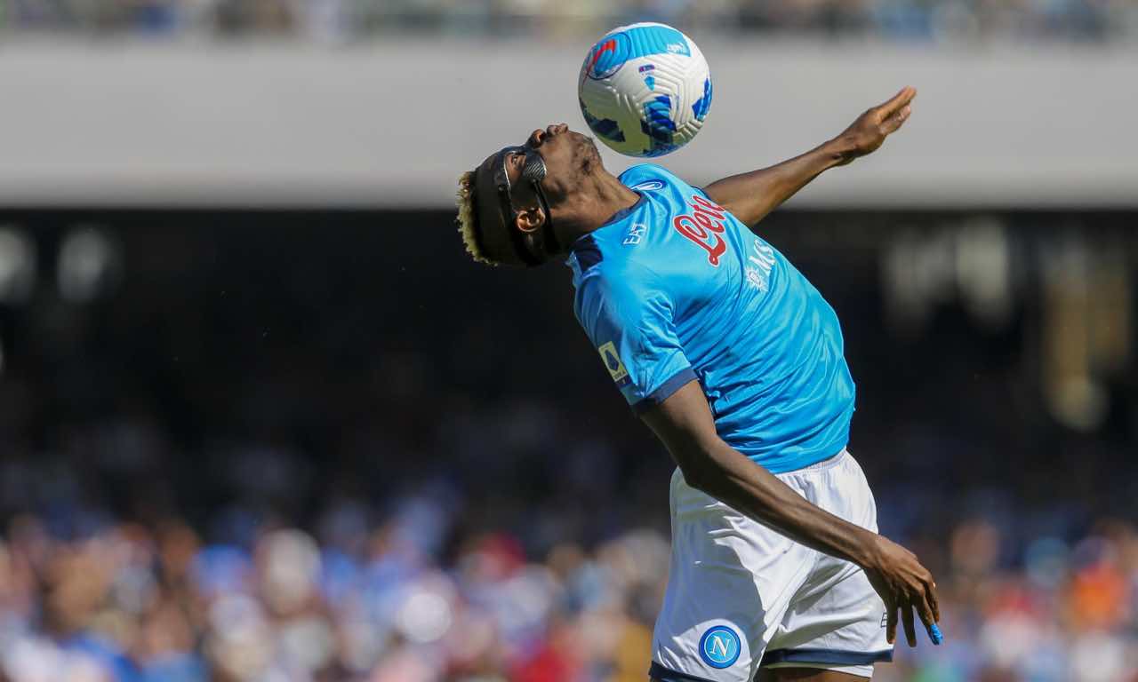 Osimhen in azione in Napoli-Genoa