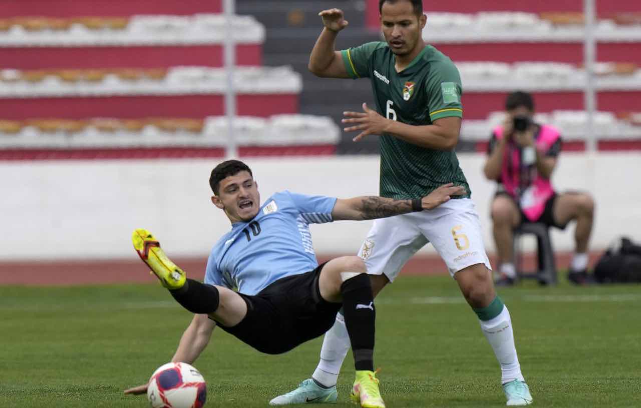Alvarez in campo con l'Uruguay