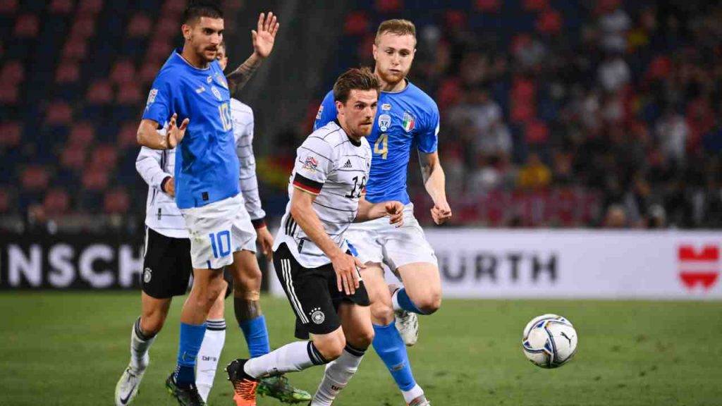 Pobega in azione con la maglia della Nazionale dell'Italia