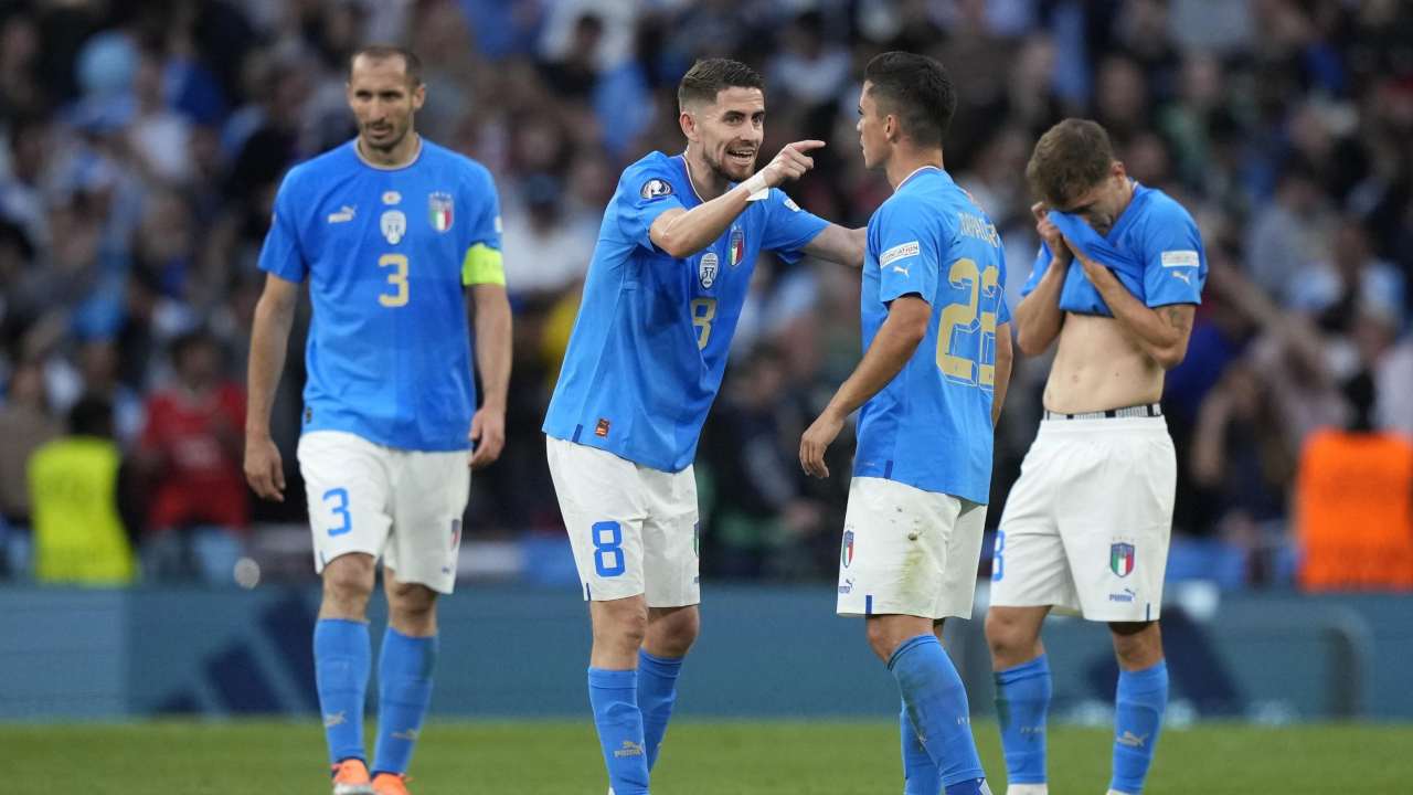 Chiellini, Jorginho, Raspadori e Barella disperati contro l'Argentina