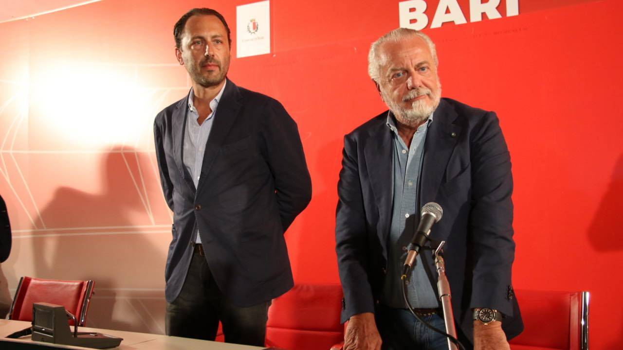 Aurelio e Luigi De Laurentiis in conferenza