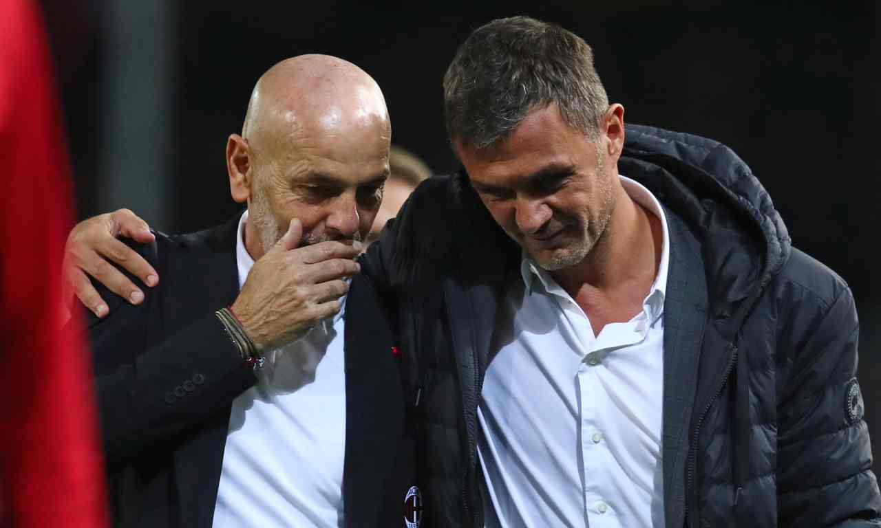 Milan, Pioli e Maldini abbracciati