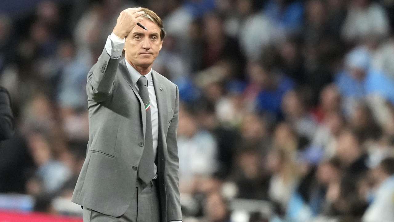 Mancini durante Italia-Argentina