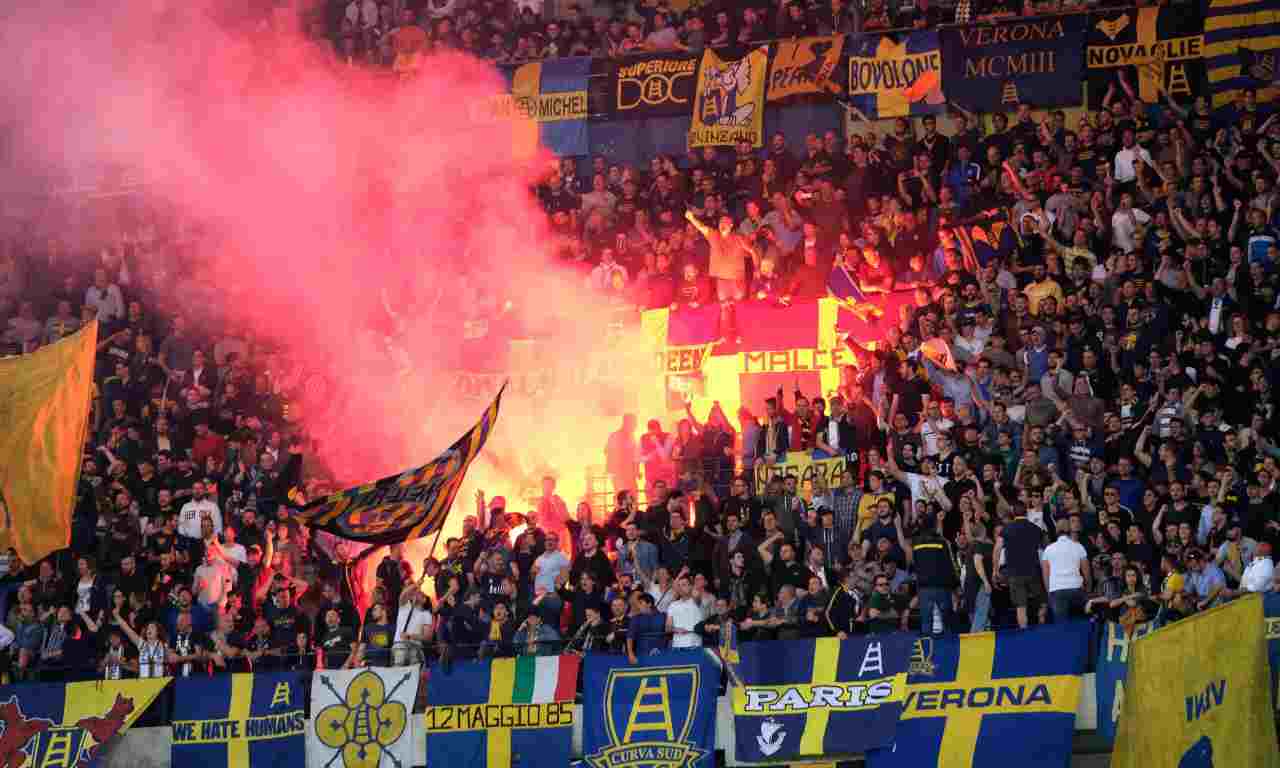 Verona, tifosi sugli spalti